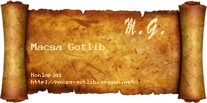 Macsa Gotlib névjegykártya